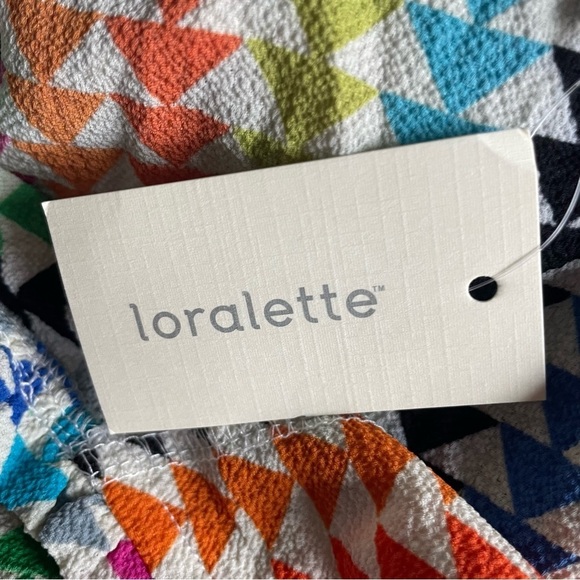 New! Loralette Plus Size Happy Tier Print Short Sleeve Maxi Dress 30506 - Picture 9 of 11